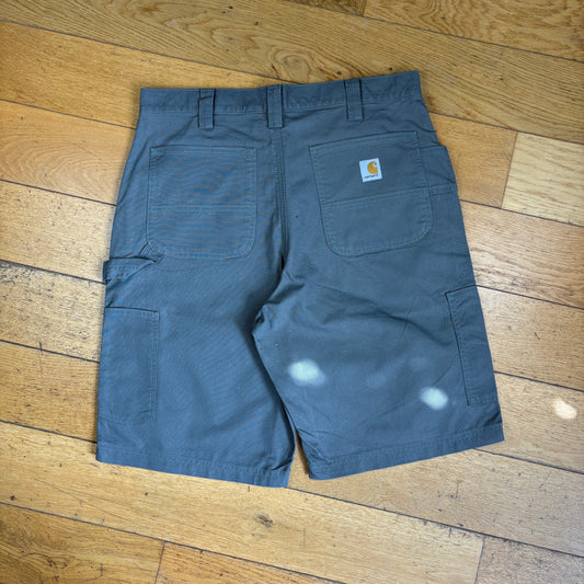 Vintage Carhartt Grey Workwear Baggy Carpenter Shorts - 34