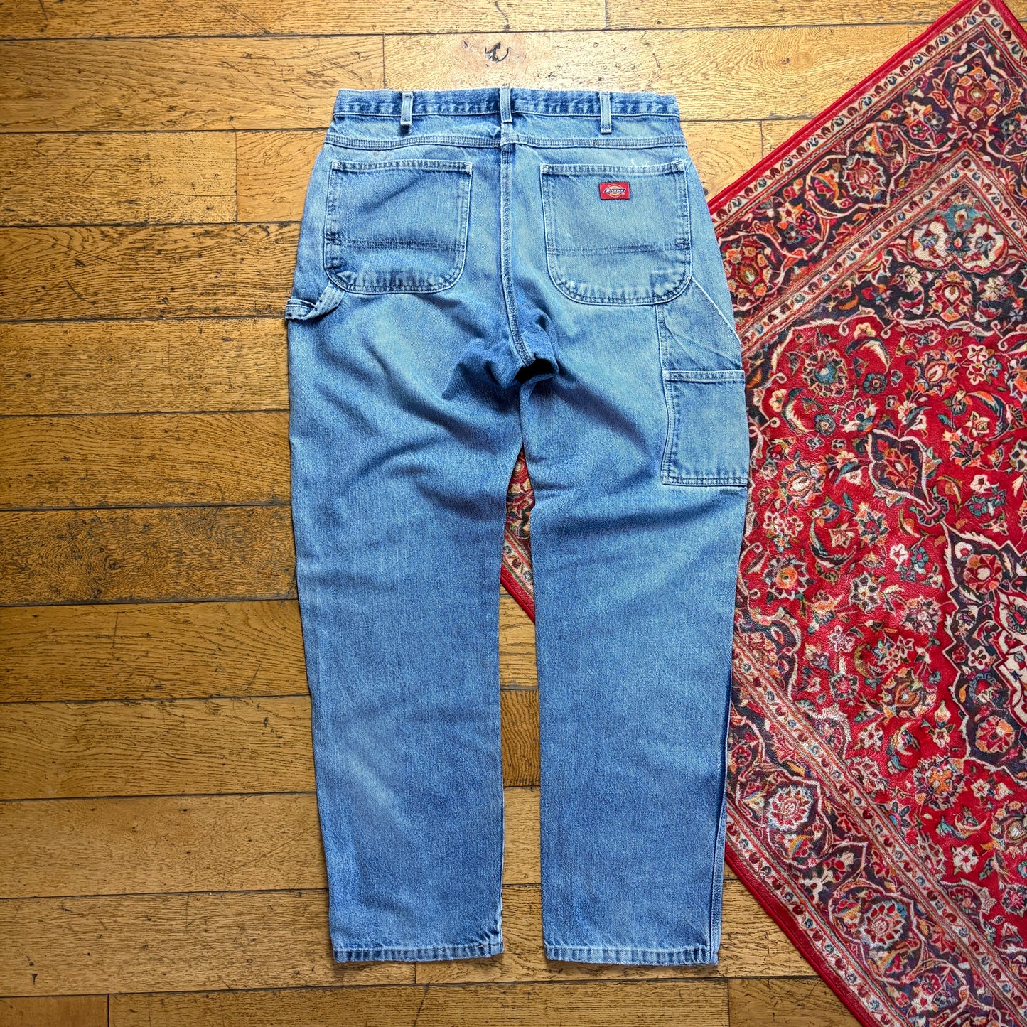 Vintage Dickies Workwear Carpenter Baggy Blue Jeans - 36L