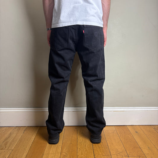 Vintage Levis 501 Straight Black Denim Jeans - 38S