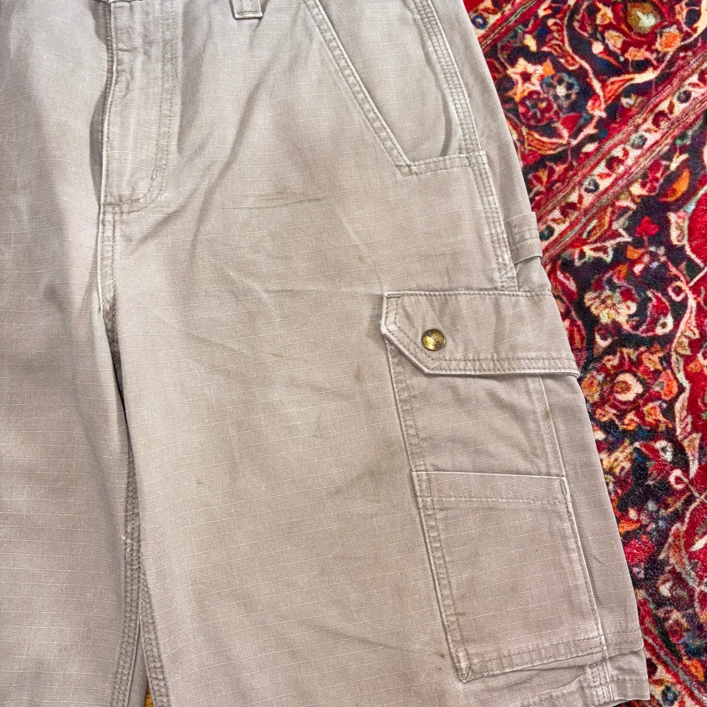 Vintage Carhartt Brown Workwear Baggy Carpenter Shorts - 34