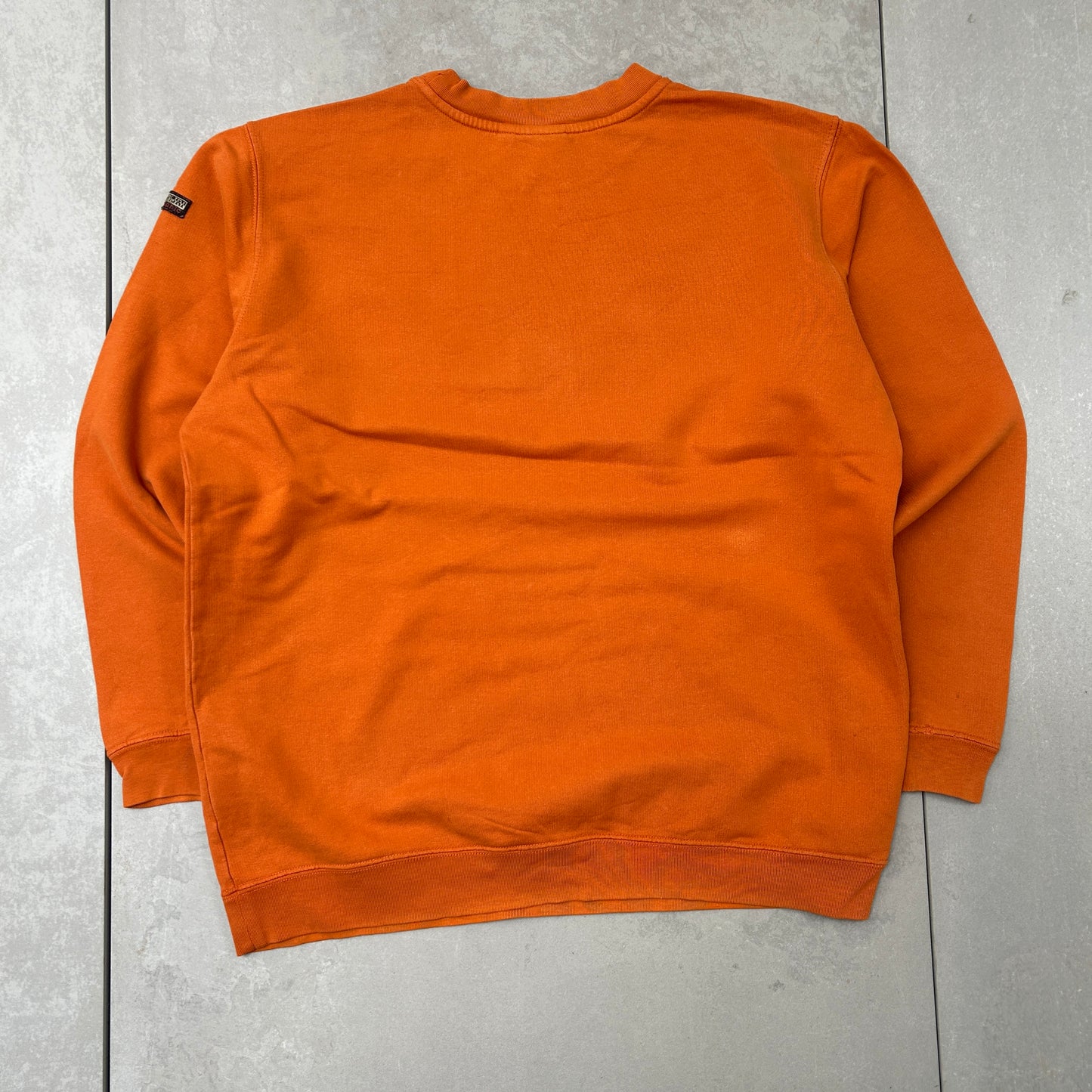Vintage Napapijri Orange Embroidered Sweatshirt - M