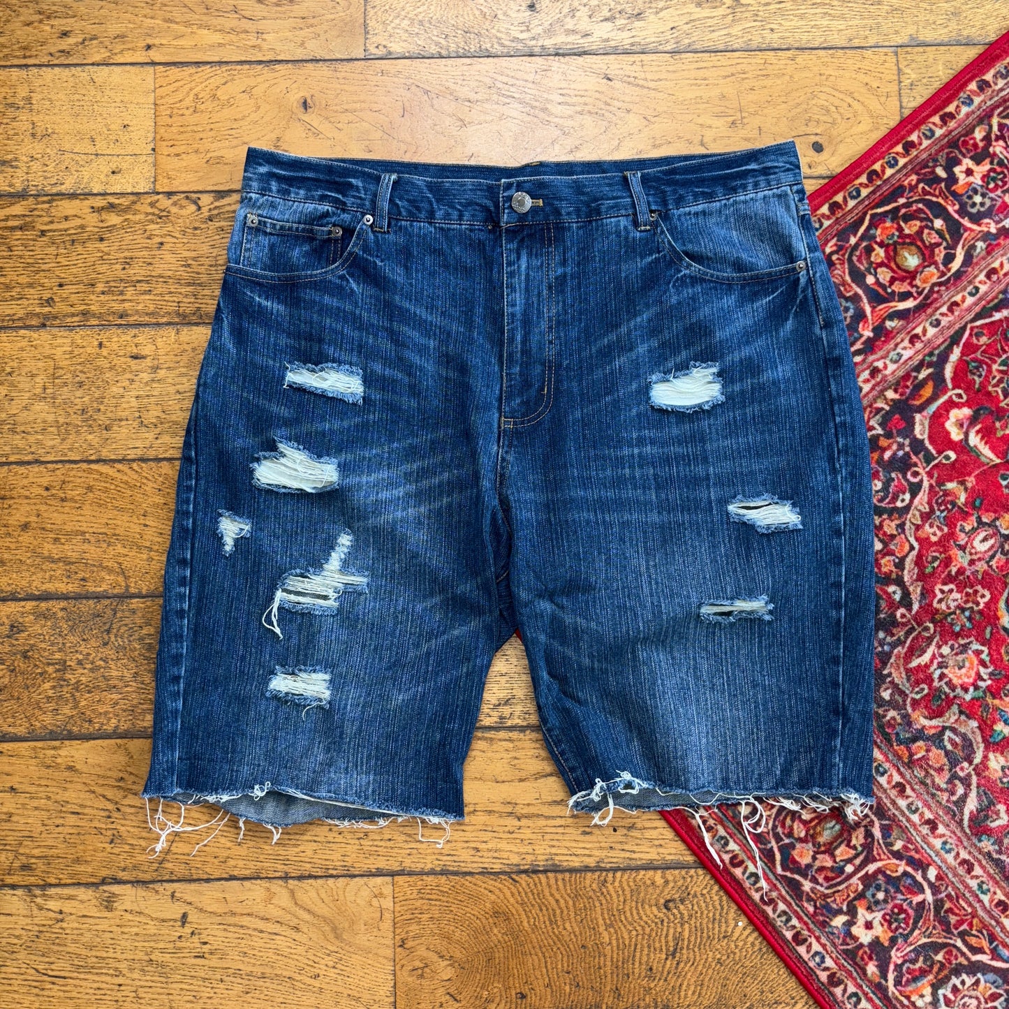 Vintage Hip Hop Baggy Blue Shorts Jorts - 40