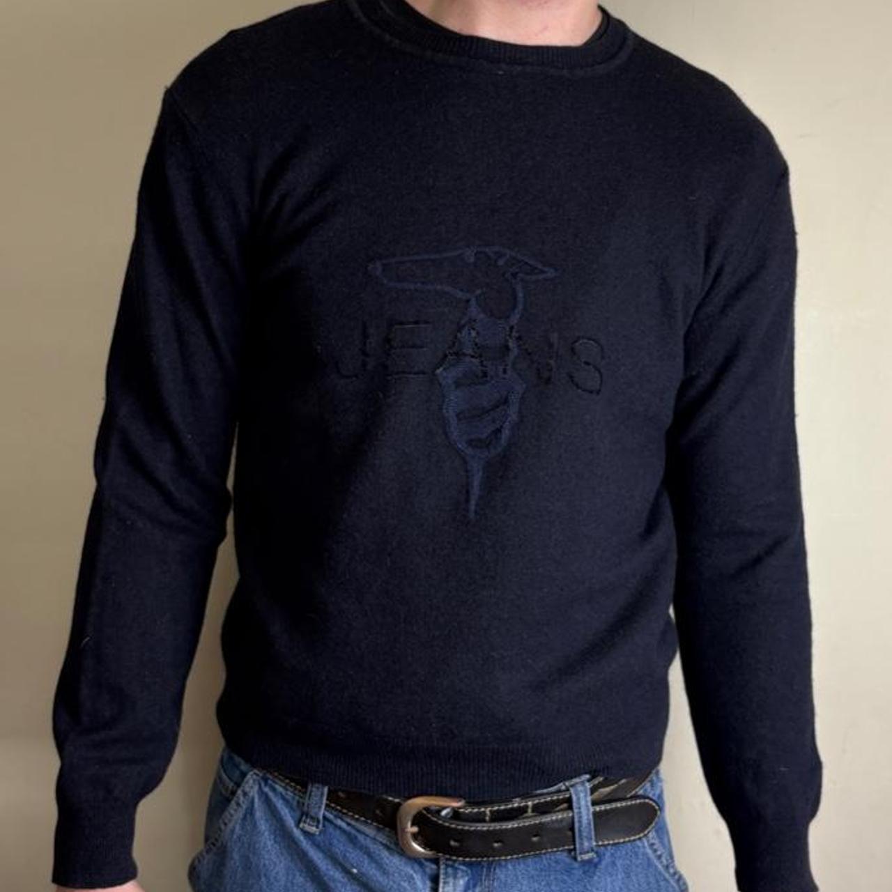 Vintage Trussardi Navy Blue Knit Jumper - S
