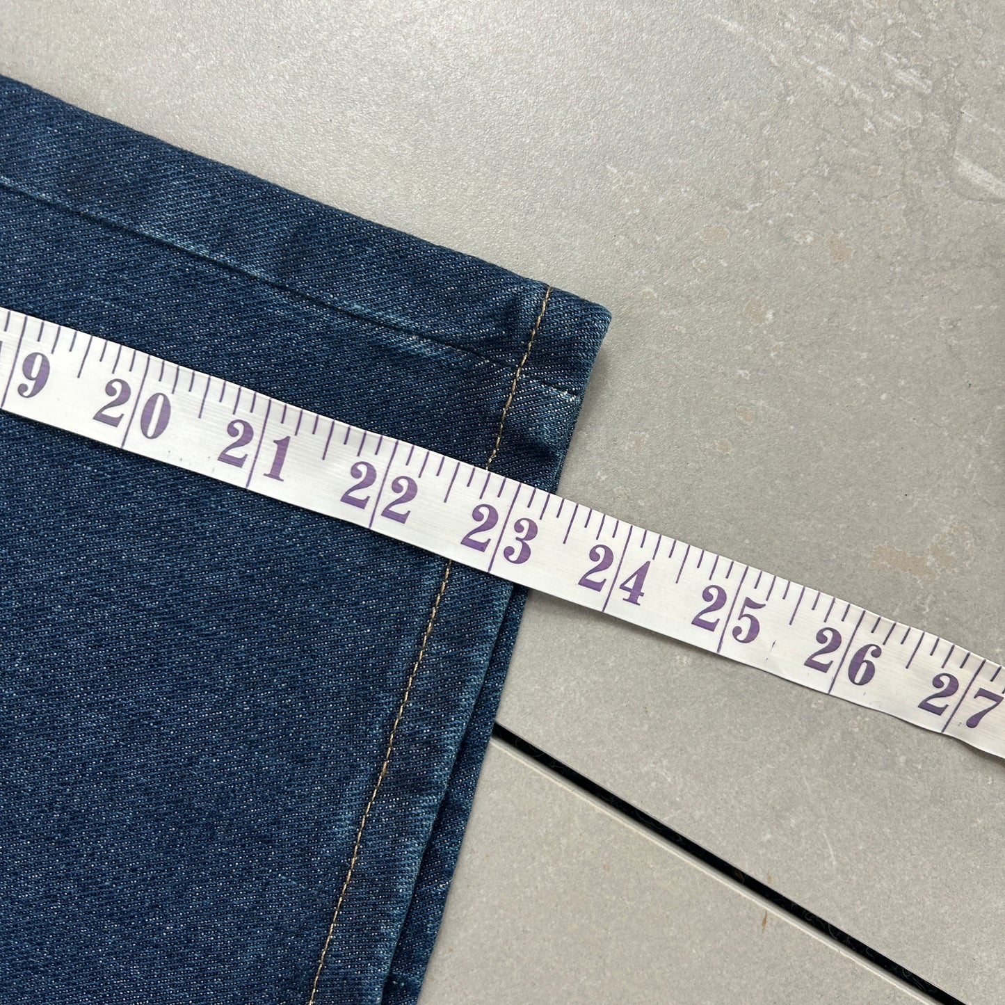 Vintage Wrangler Dark Blue Denim Carpenter Baggy Shorts - 42