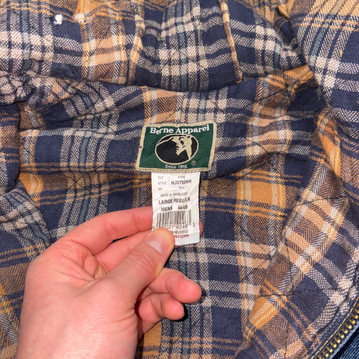 Vintage Berne Blue Denim Workwear Carhartt Active Style Jacket ASAP Rocky - L