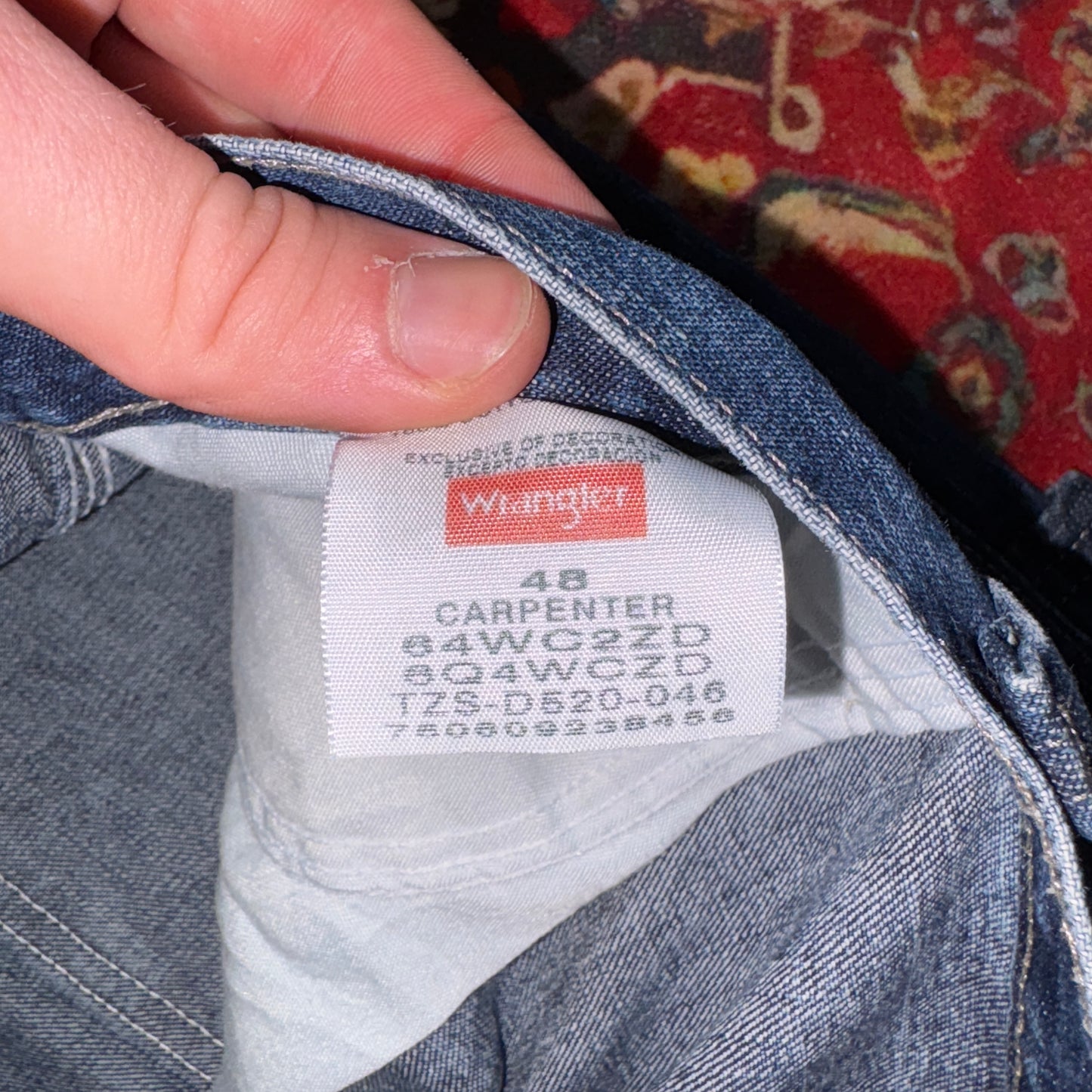 Vintage Wrangler Blue Denim Carpenter Baggy Shorts - 48