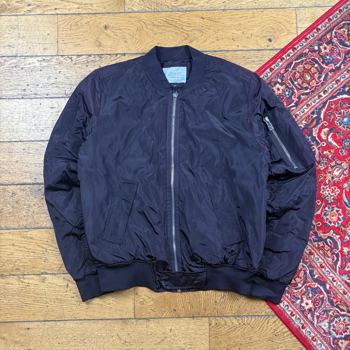 Vintage Purple Burgundy MA-1 Bomber Jacket - S