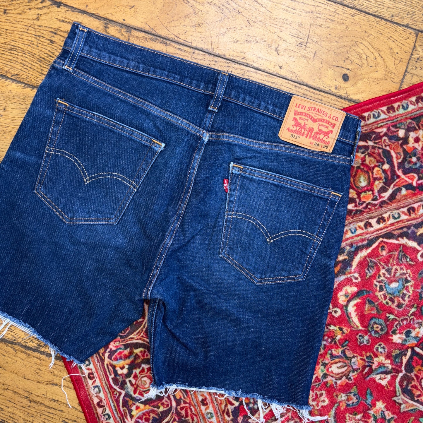 Vintage Levis 511 Denim Blue Shorts - 34