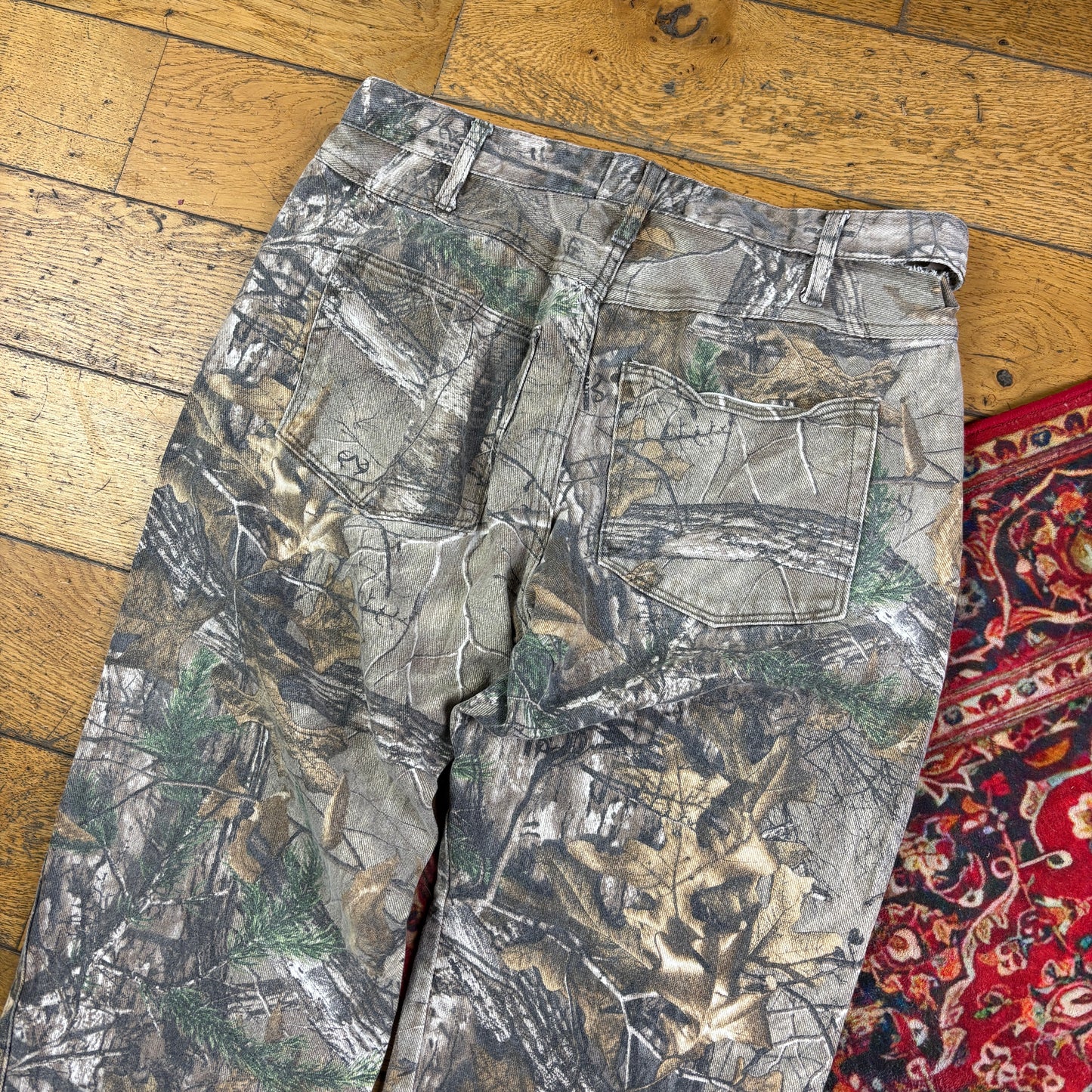 Vintage Real Tree Camo Green Hunting Workwear Trousers - 34