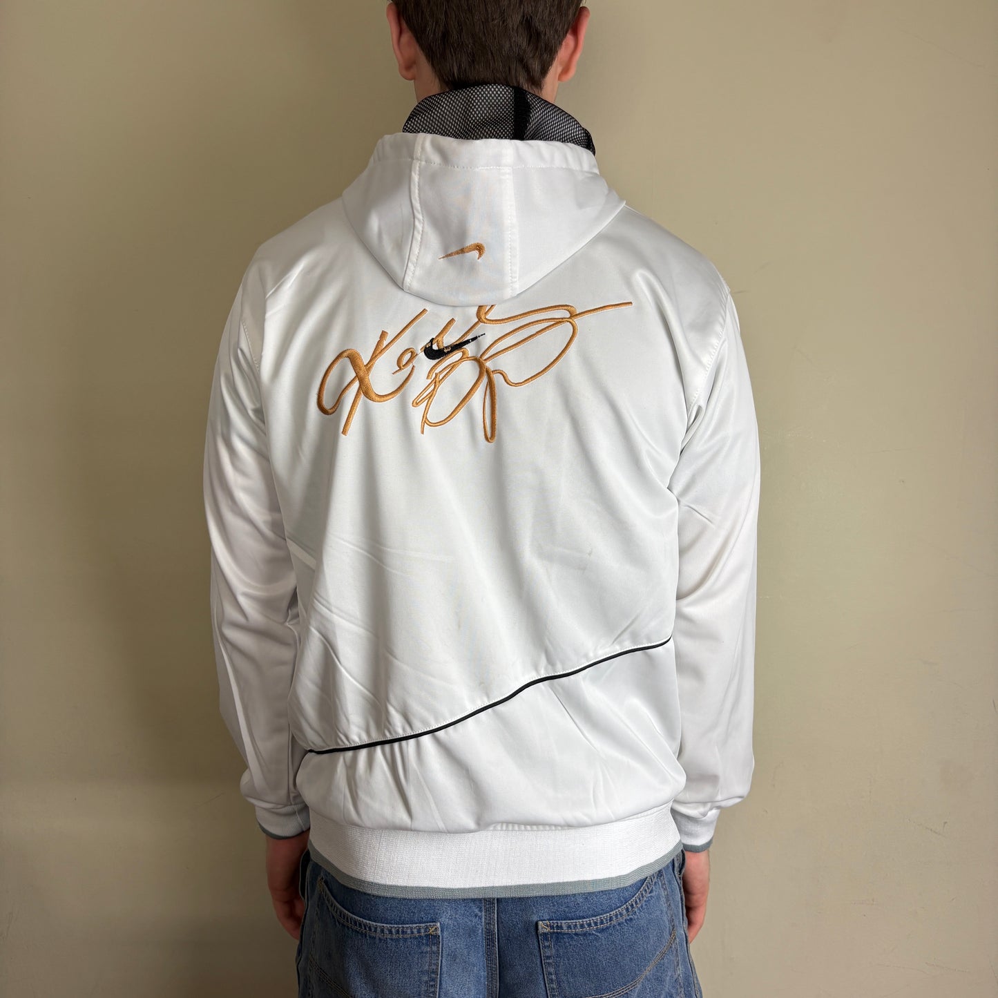 Vintage Nike Y2K White Tracksuit Track Jacket - M