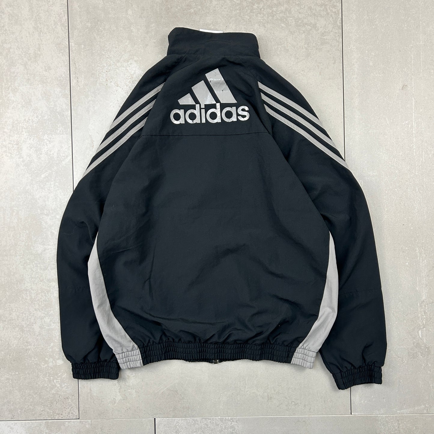 Vintage Adidas Y2K Black Lightweight Shell Track Jacket - M