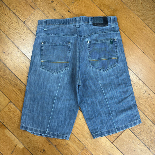 Vintage Southpole Embroidered Hip Hop Blue Baggy Shorts Jorts - 38