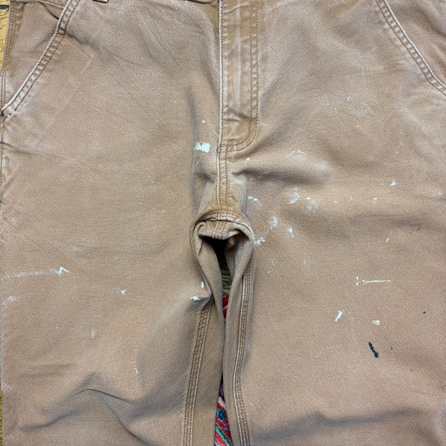Vintage Carhartt Workwear Carpenter Brown Baggy Trousers - 35R