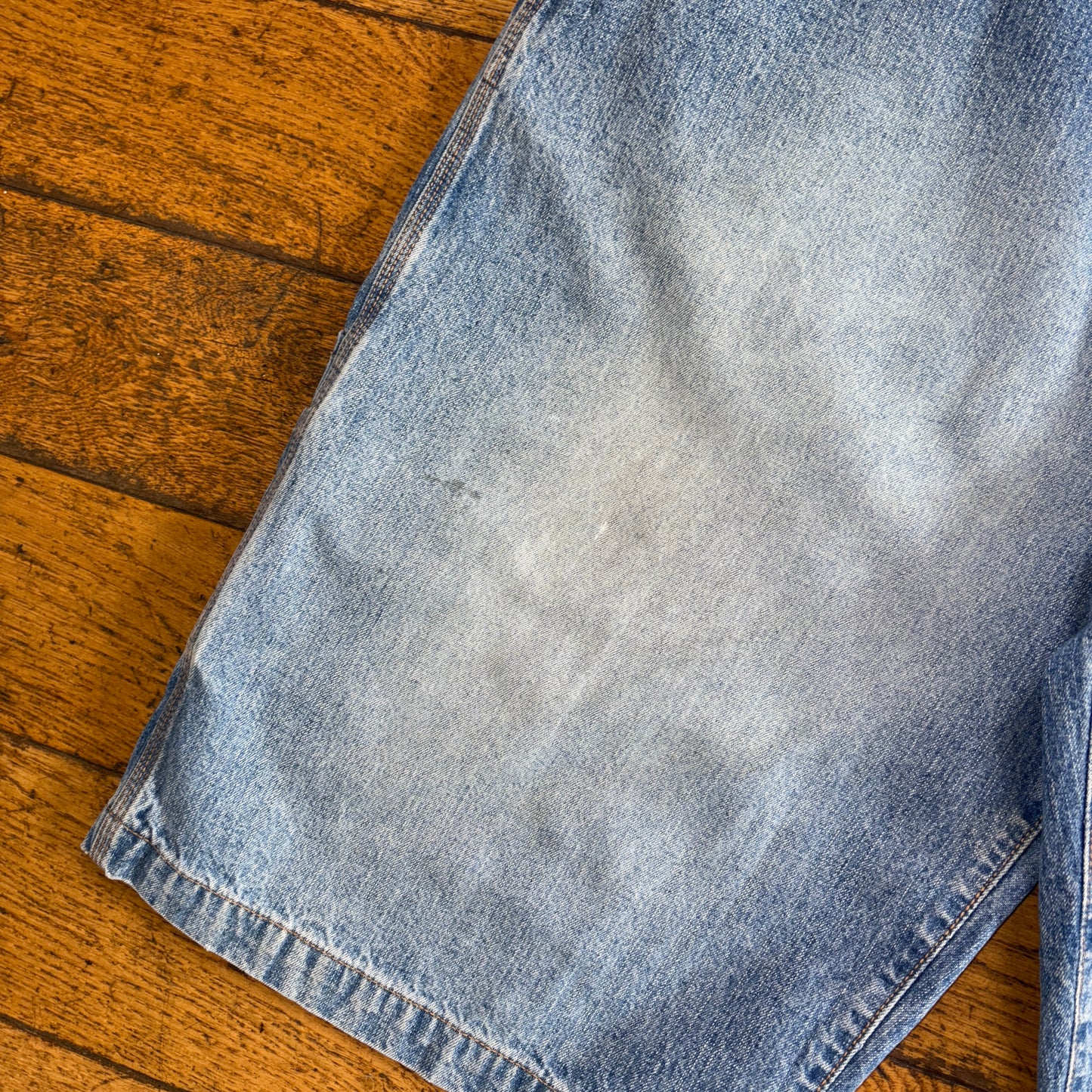 Vintage Paco Blue Embroidered Y2K Hip Hop Baggy Jeans Shorts Jorts - 40