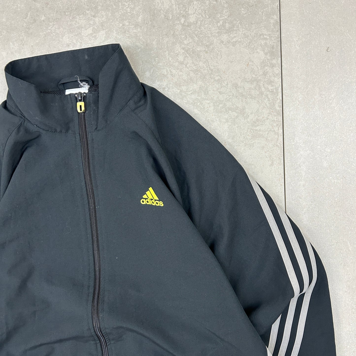 Vintage Adidas Y2K Black Lightweight Shell Track Jacket - M