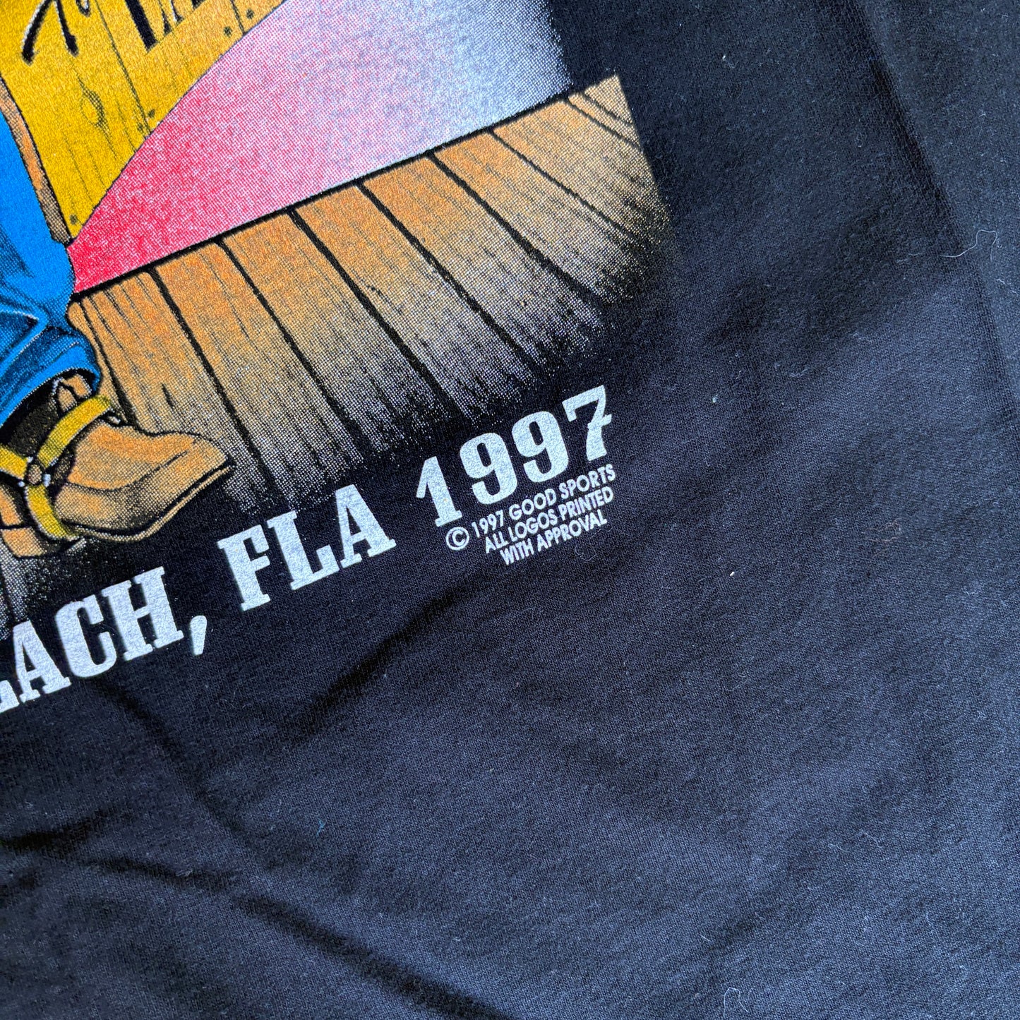 Vintage 1997 Motorbike Bar Black Single Stitch Graphic T-Shirt - L