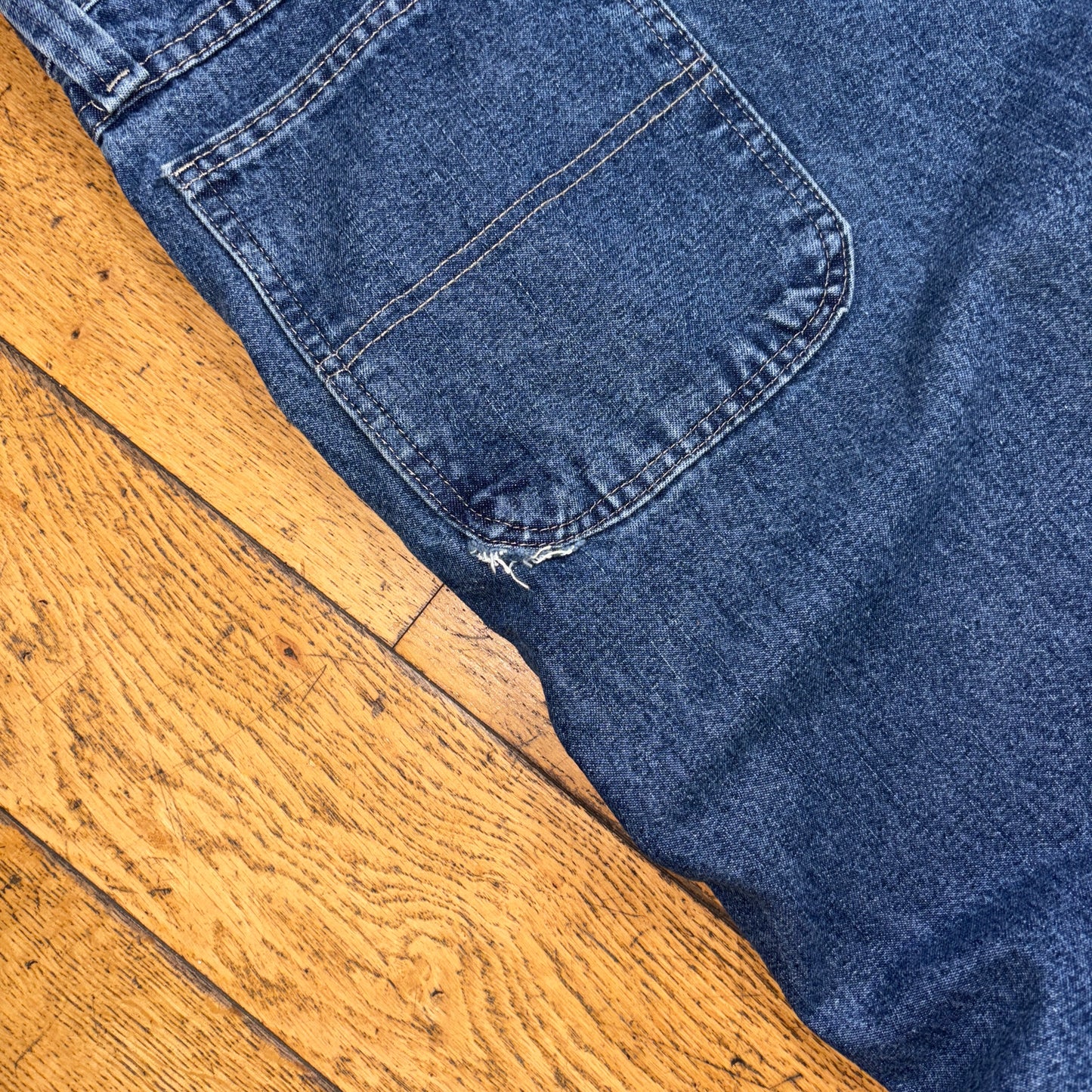 Vintage Wrangler Blue Carpenter Workwear Baggy Jeans - 36L