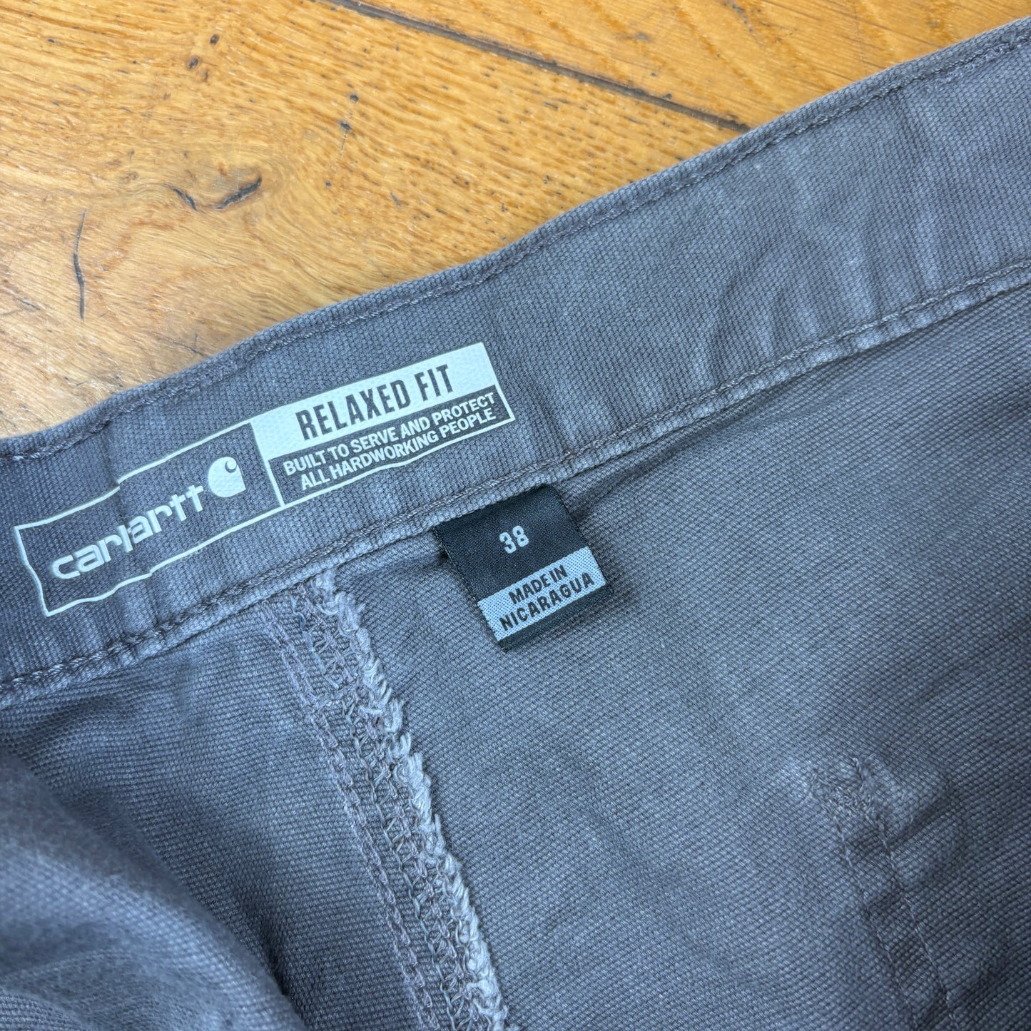 Vintage Carhartt Workwear Grey Baggy Carpenter Shorts - 38