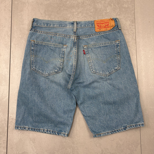 Vintage Levis 501 Blue Denim Shorts - 32