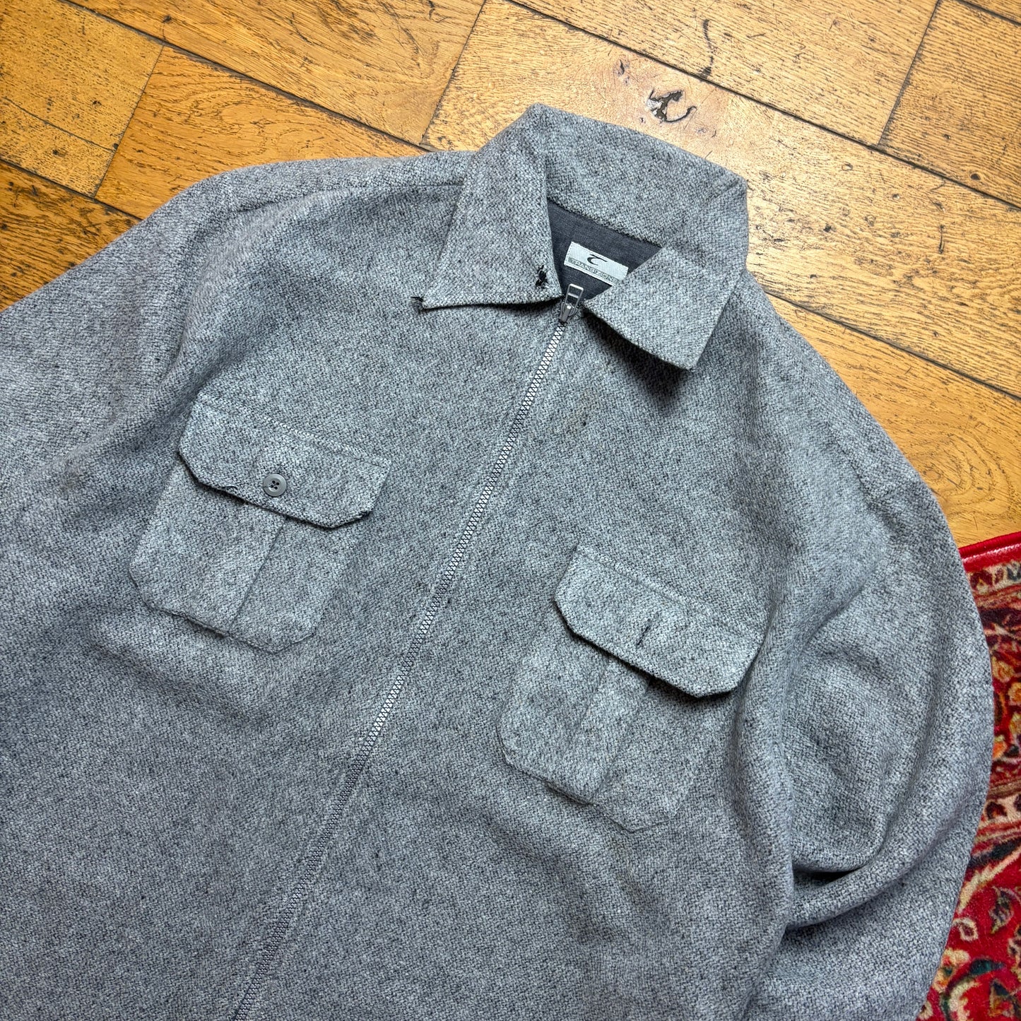 Vintage Grey Shirt Jacket Shacket - L