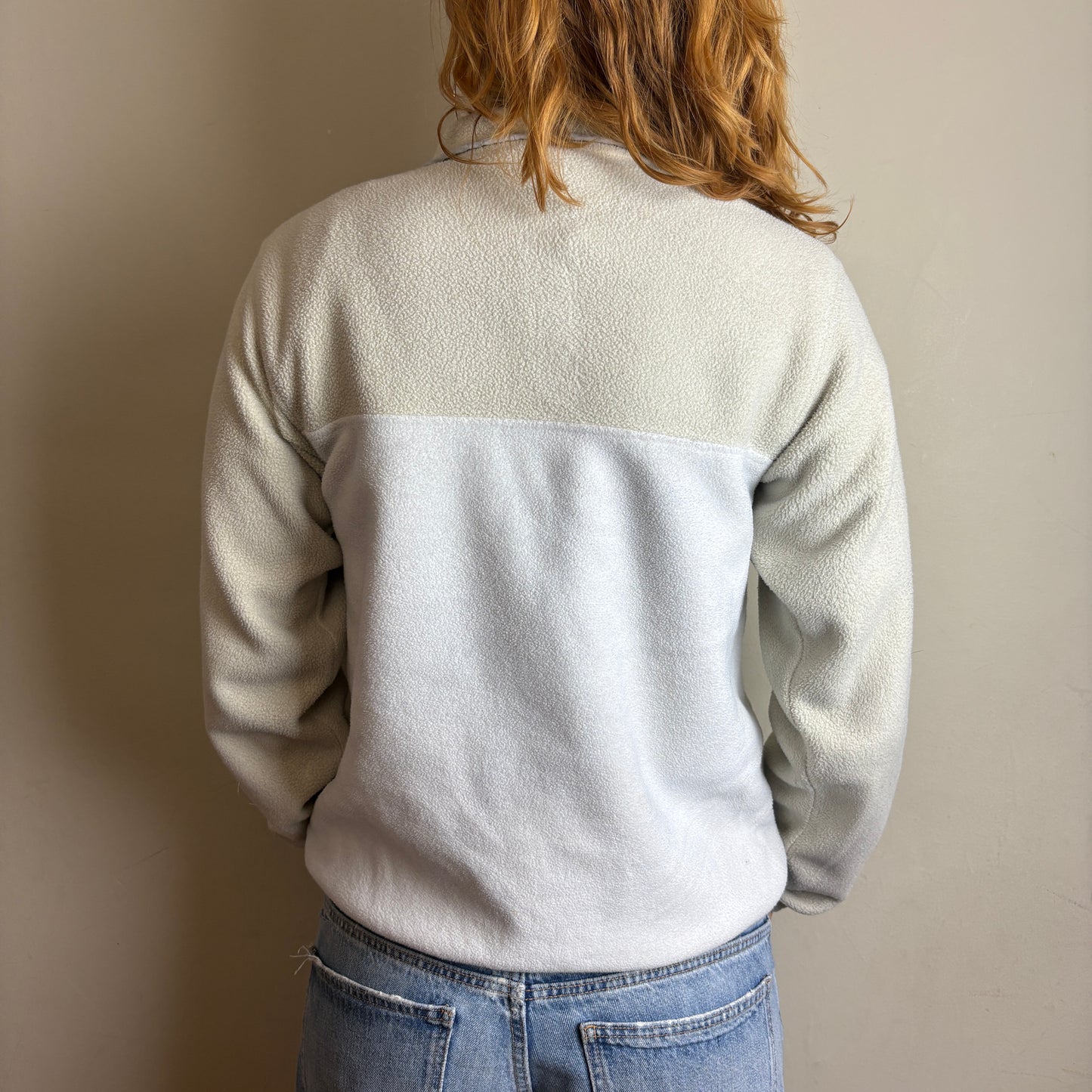Vintage Patagonia Cream White Synchilla Fleece Sweatshirt - S