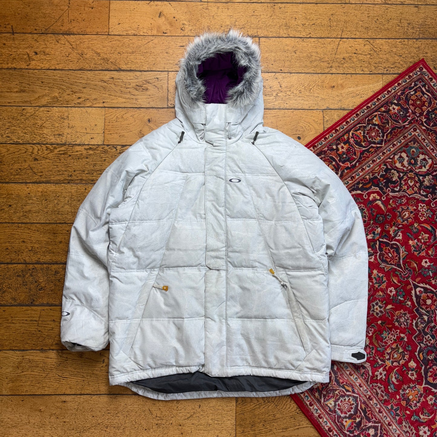 Vintage Oakley Womens Grey Puffer Ski Technical Jacket Coat - L