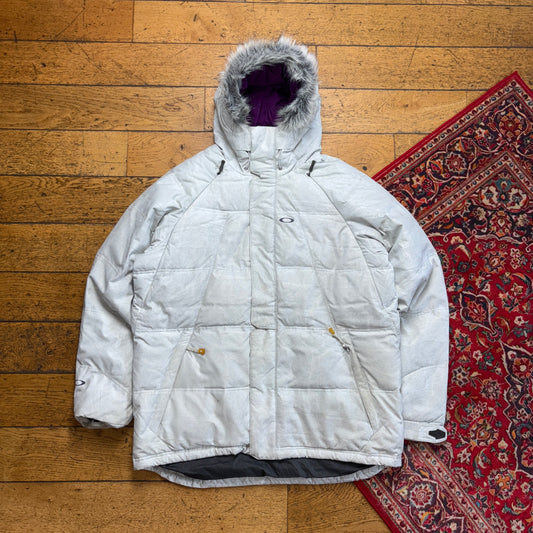 Vintage Oakley Womens Grey Puffer Ski Technical Jacket Coat - L