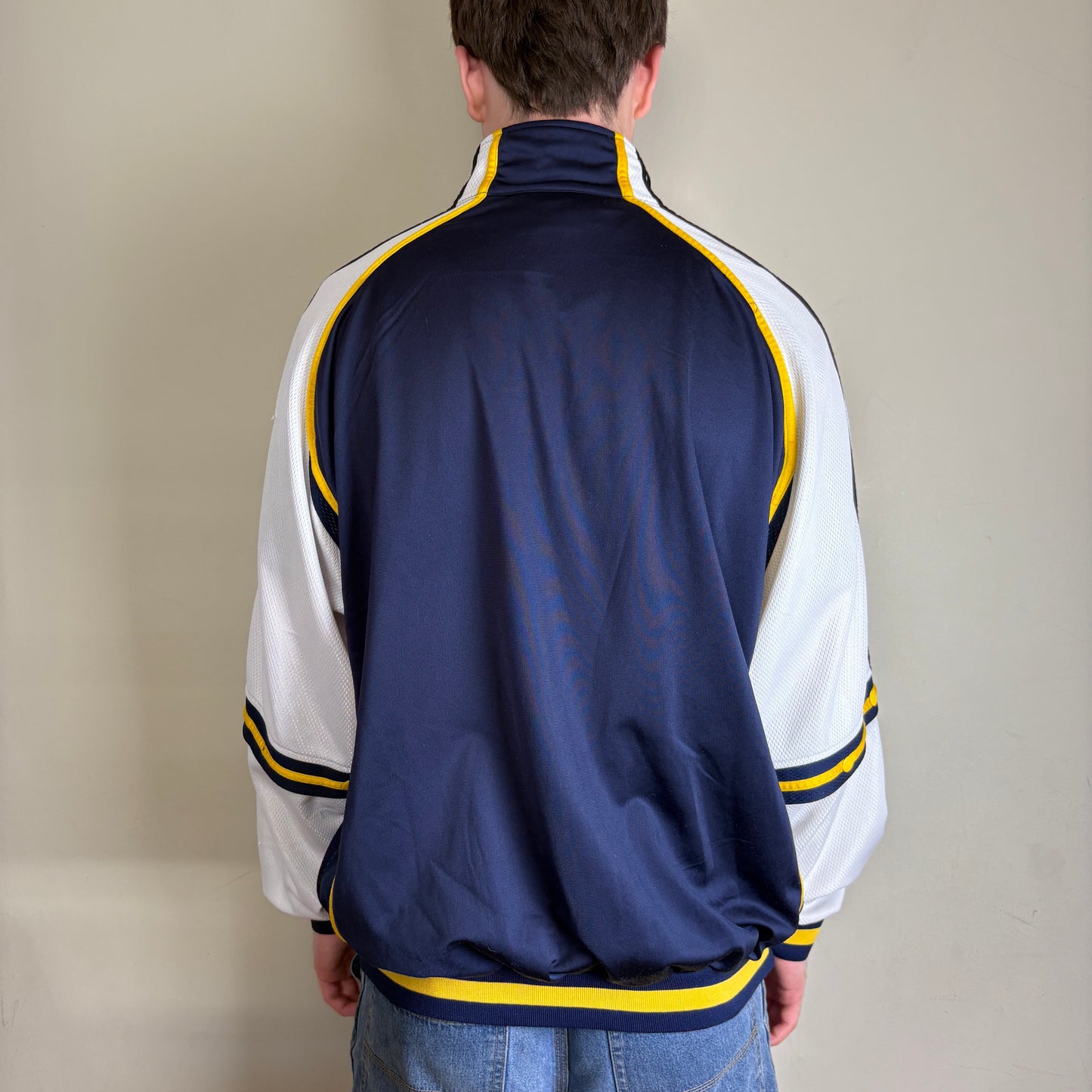 Vintage Adidas 90s Navy White Tracksuit Track Jacket - XL
