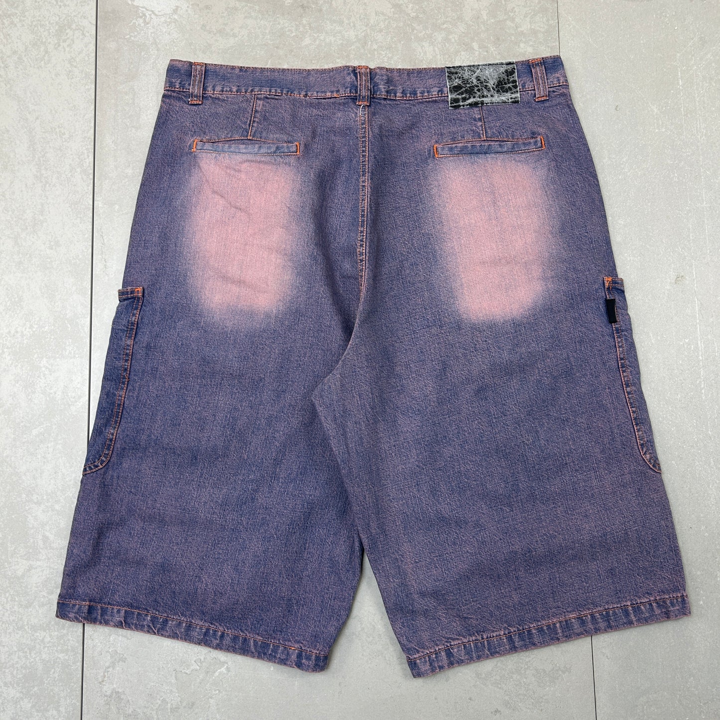 Vintage Embroidered Purple Hip Hop Baggy Shorts Jorts - 40