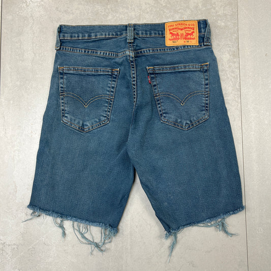 Vintage Levis 511 Blue Denim Shorts - 30