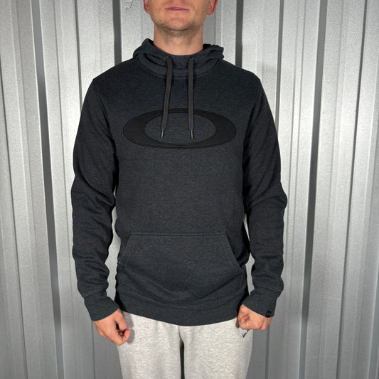 Oakley Black Embroidered 00s Hoodie Sweatshirt - S