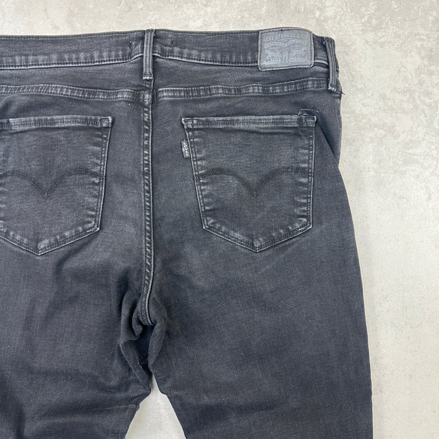 Vintage Levis 312 Shaping Skinny Black Denim Jeans - 14