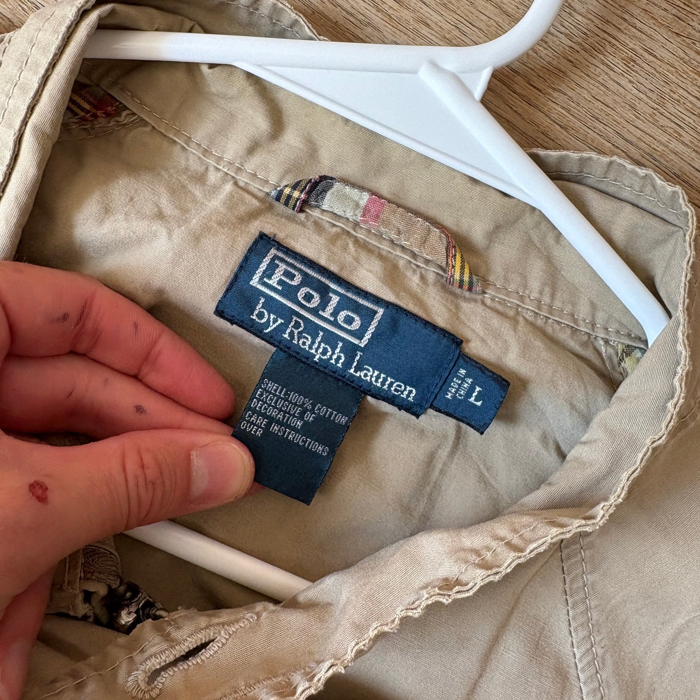 Vintage Ralph Lauren Cream Harrington Zip Jacket - L