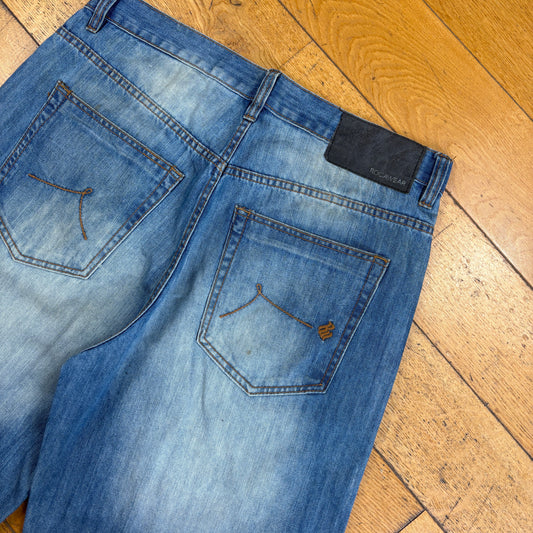 Vintage Rocawear Embroidered Hip Hop Baggy Blue Shorts Jorts - 36