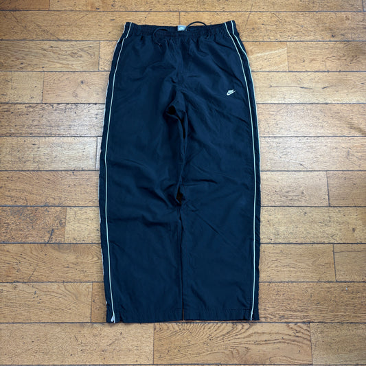 Vintage Nike Black Baggy Tracksuit Sweatpants Track Pants Bottoms - L
