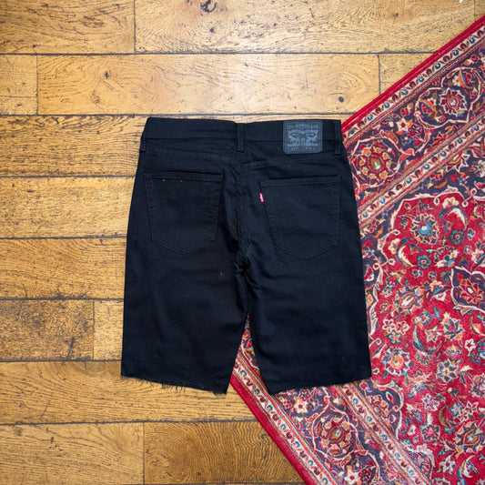 Vintage Levis 511 Slim Black Denim Shorts - 31