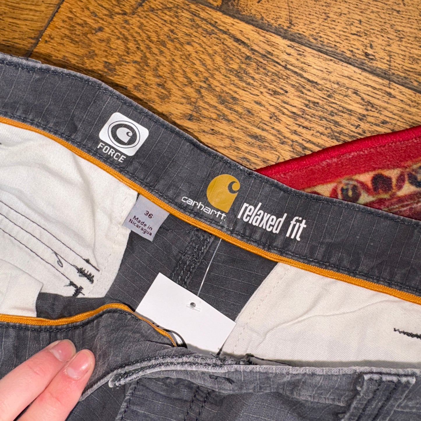 Vintage Carhartt Grey Workwear Baggy Carpenter Shorts - 36