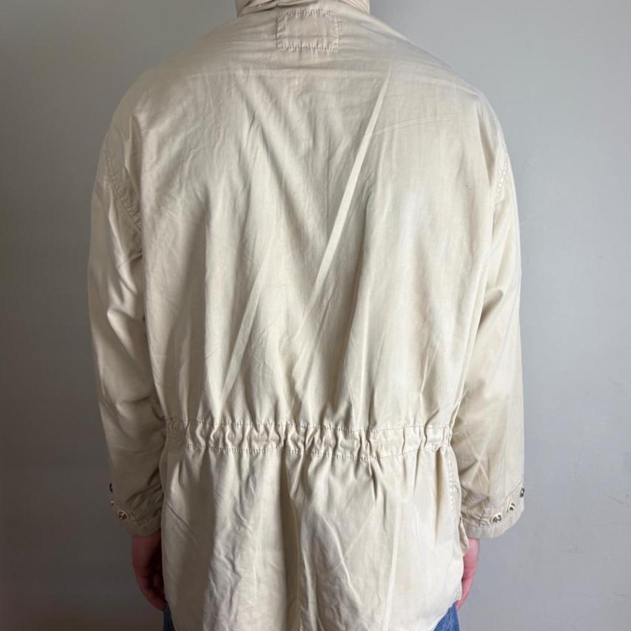 Vintage Trussardi Cream Workwear Chore Utility Jacket - XL