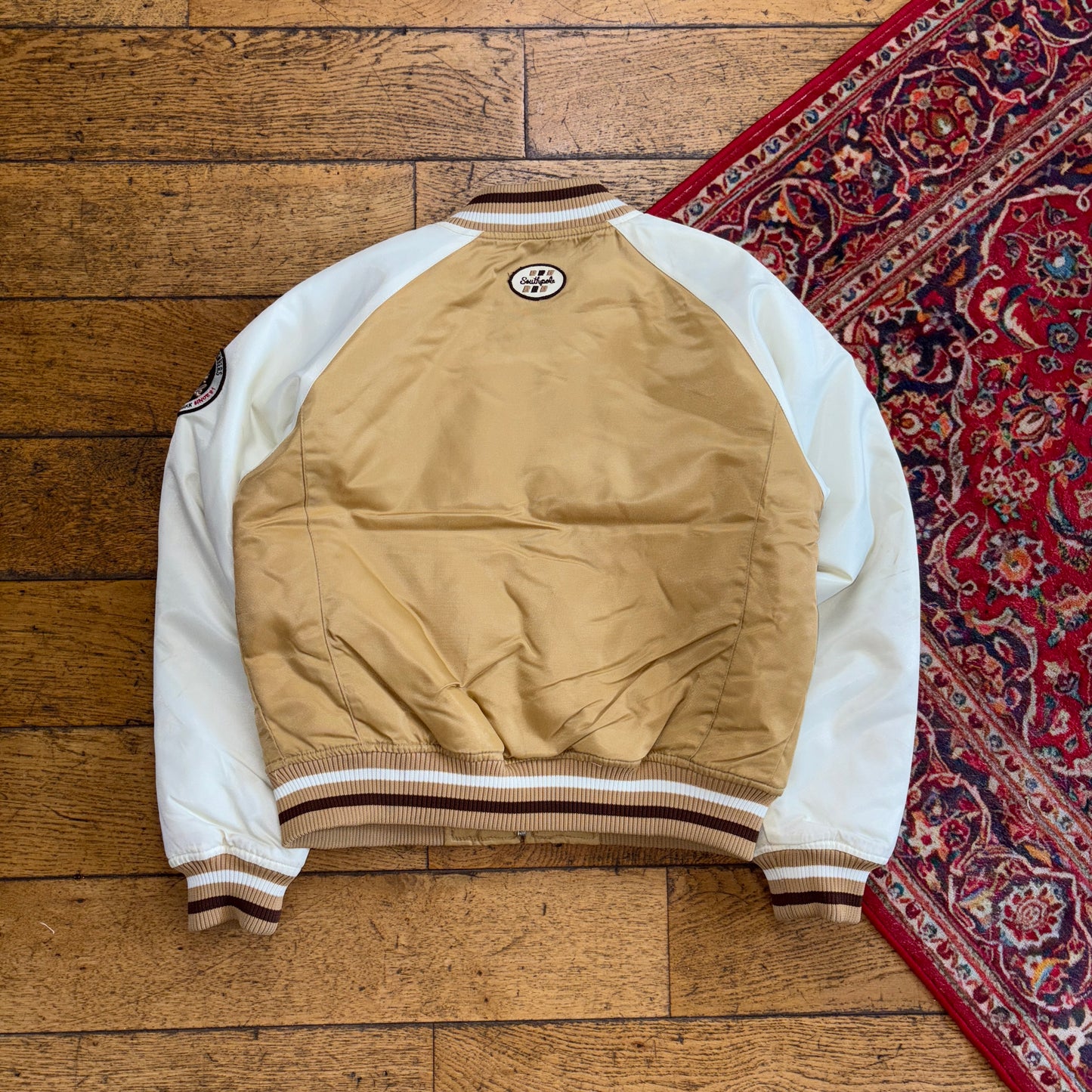 Vintage Southpole Y2K Brown Varsity Embroidered Hip Hop Baseball Jacket - S