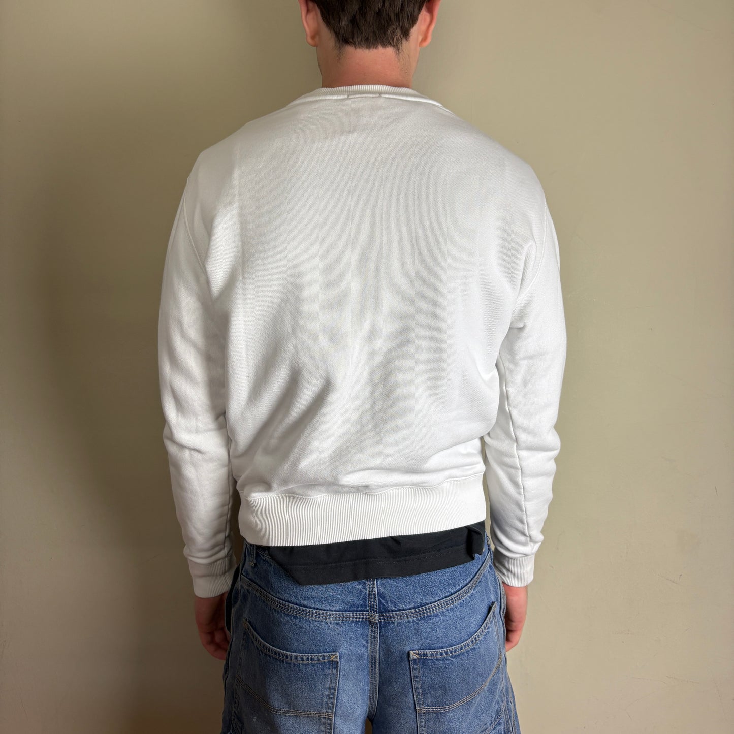Vintage Lacoste White Tennis Wimbledon Embroidered Sweatshirt - M
