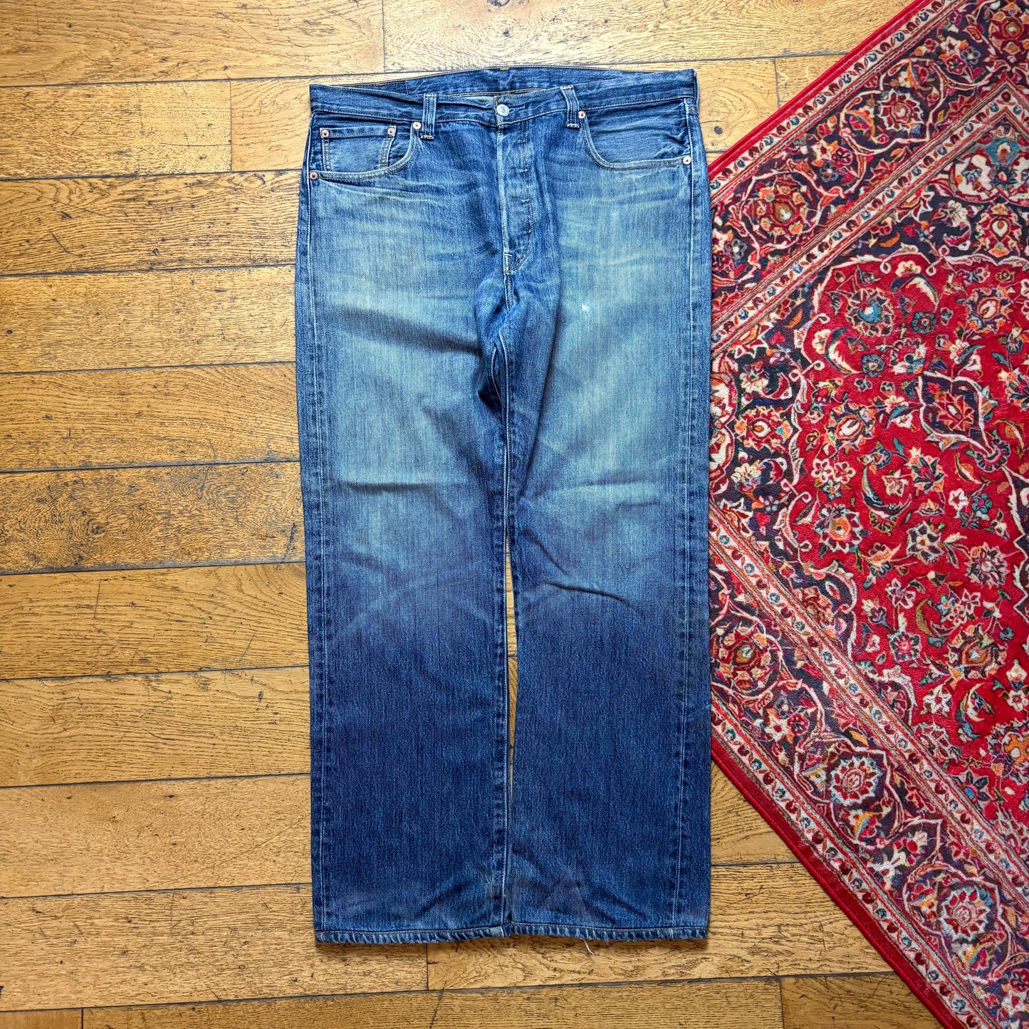 Vintage Levis 501 Straight Blue Denim Jeans - 38S