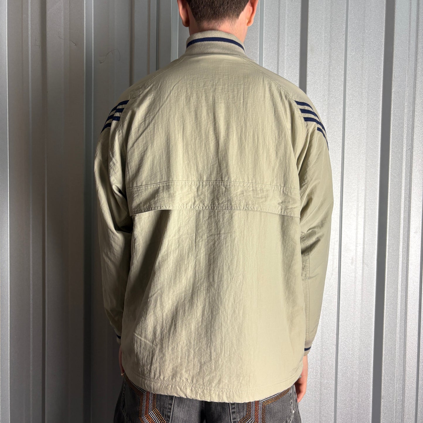 Vintage Nike Brown Cream 90s Tracksuit Track Shell Jacket - L