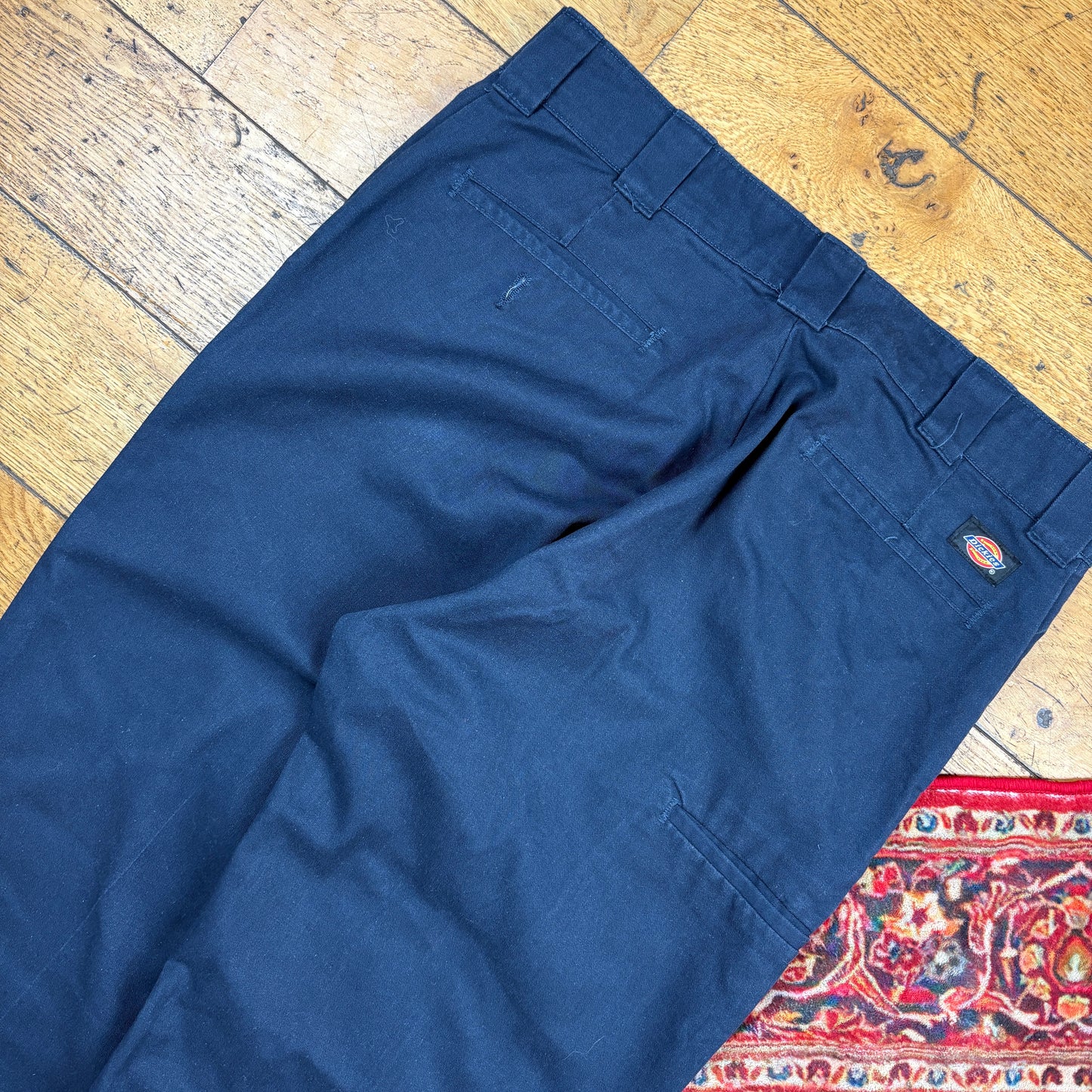 Vintage Dickies 874 Navy Baggy Skate Chino Trousers - 34