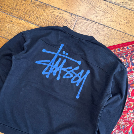 Vintage Stussy Black Sweatshirt - XS
