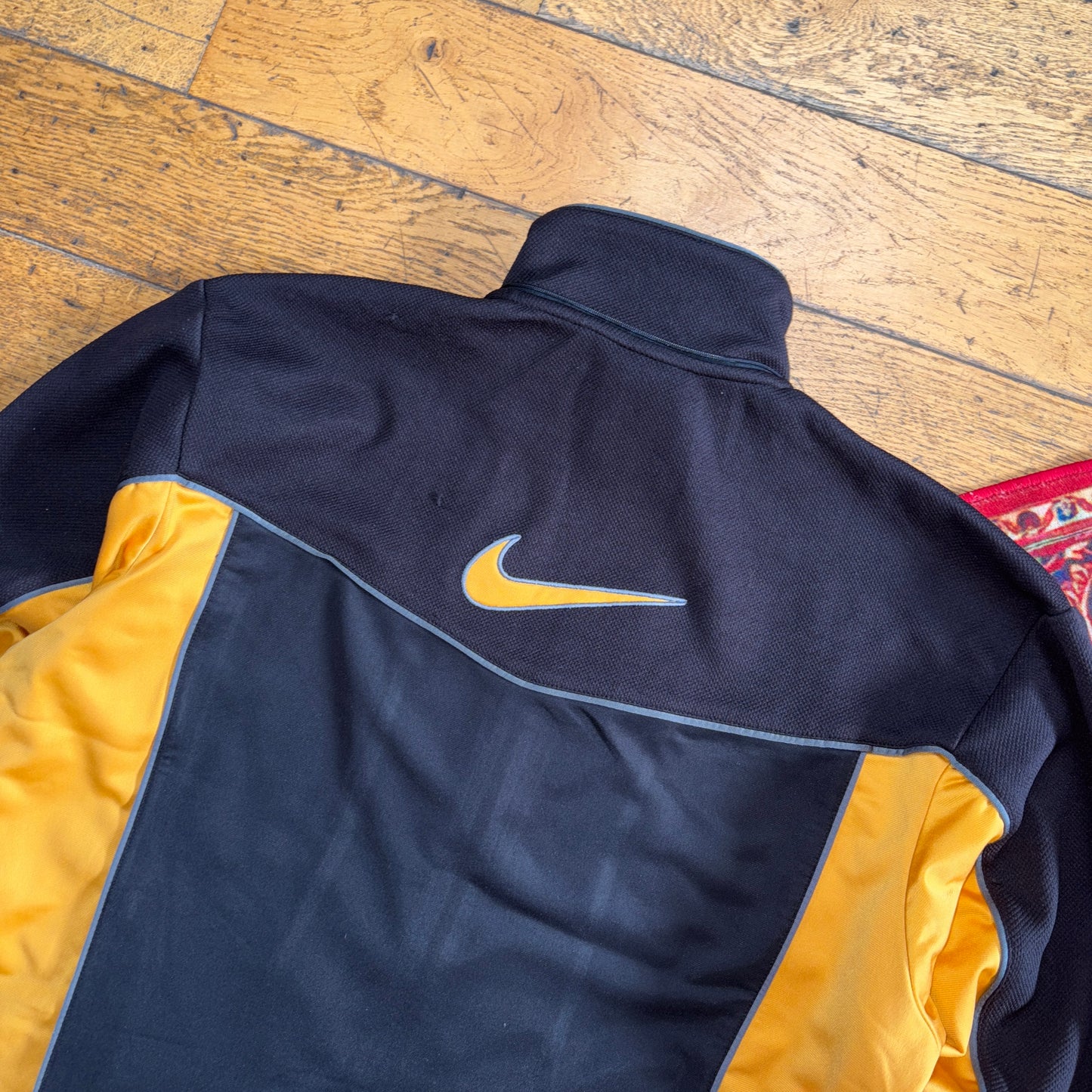 Vintage Nike Black Y2K Tracksuit Track Shell Windbreaker Jacket - L