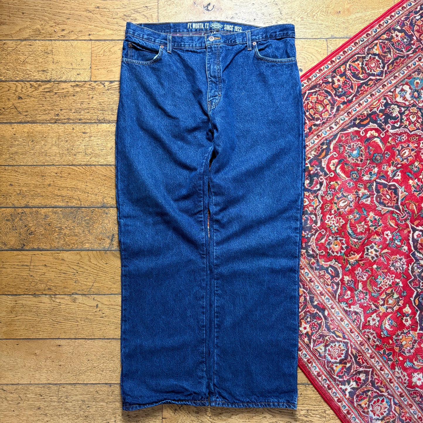 Vintage Dickies Workwear Carpenter Baggy Blue Jeans - 42R