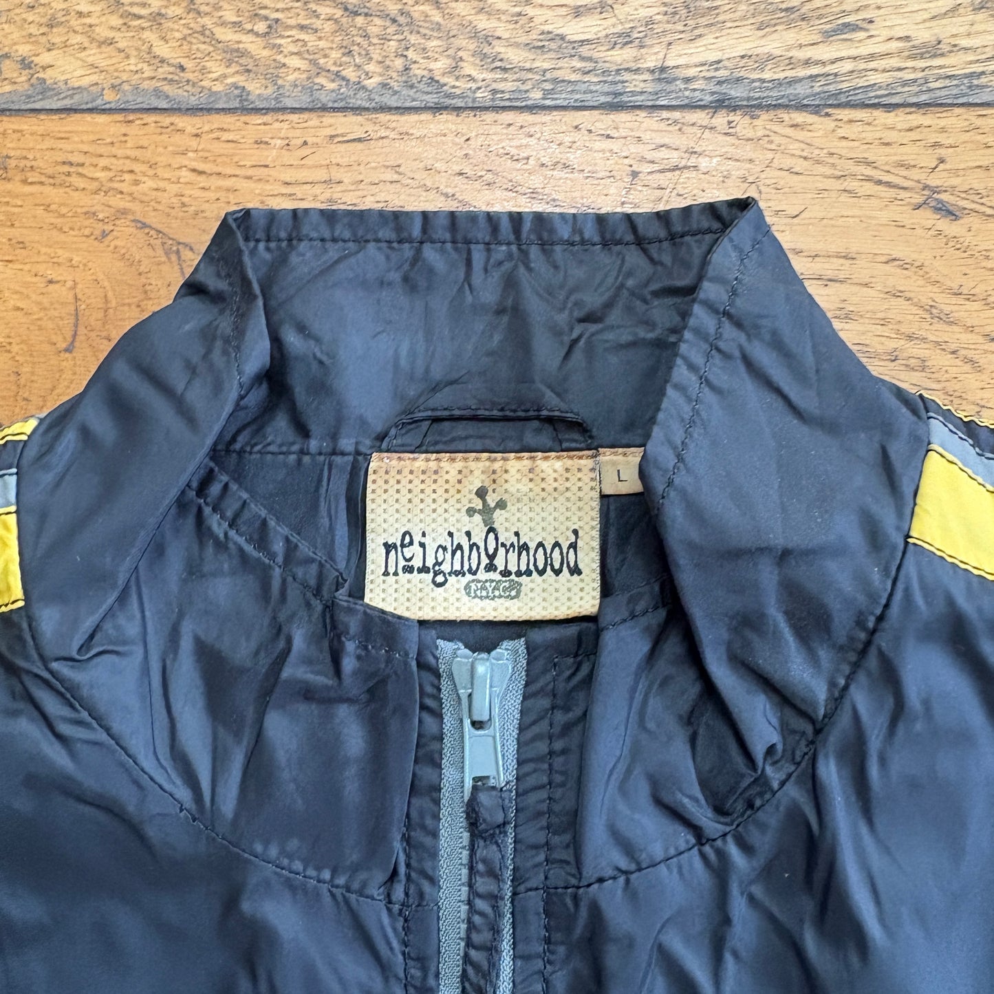 Vintage Neighbourhood Black Lightweight Nylon Jacket - L