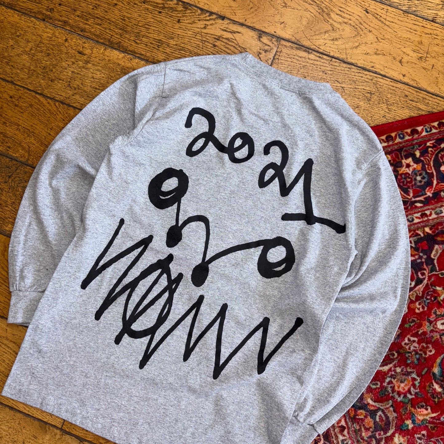 Vintage Supreme Grey Box Logo Long Sleeve Graphic T-Shirt - XS
