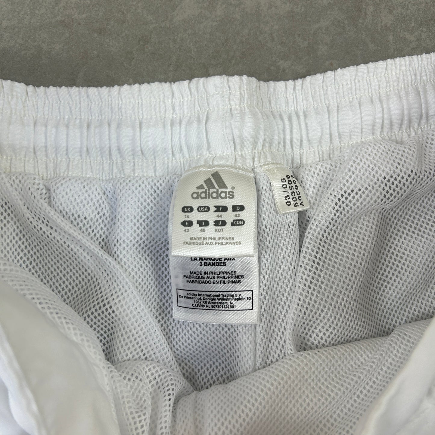 Vintage Adidas White Baggy Tracksuit Sweatpants Track Pants Bottoms - S