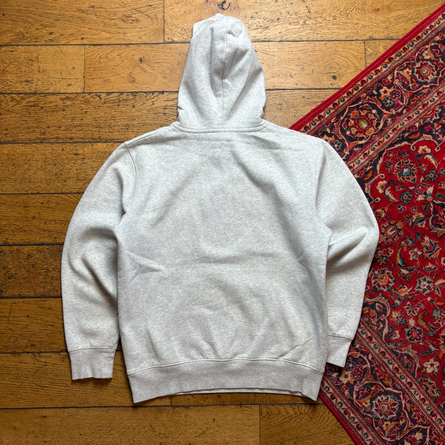 Vintage Carhartt Grey Spellout Hoodie Sweatshirt - S